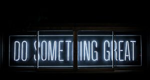 Do Something Great neon sign